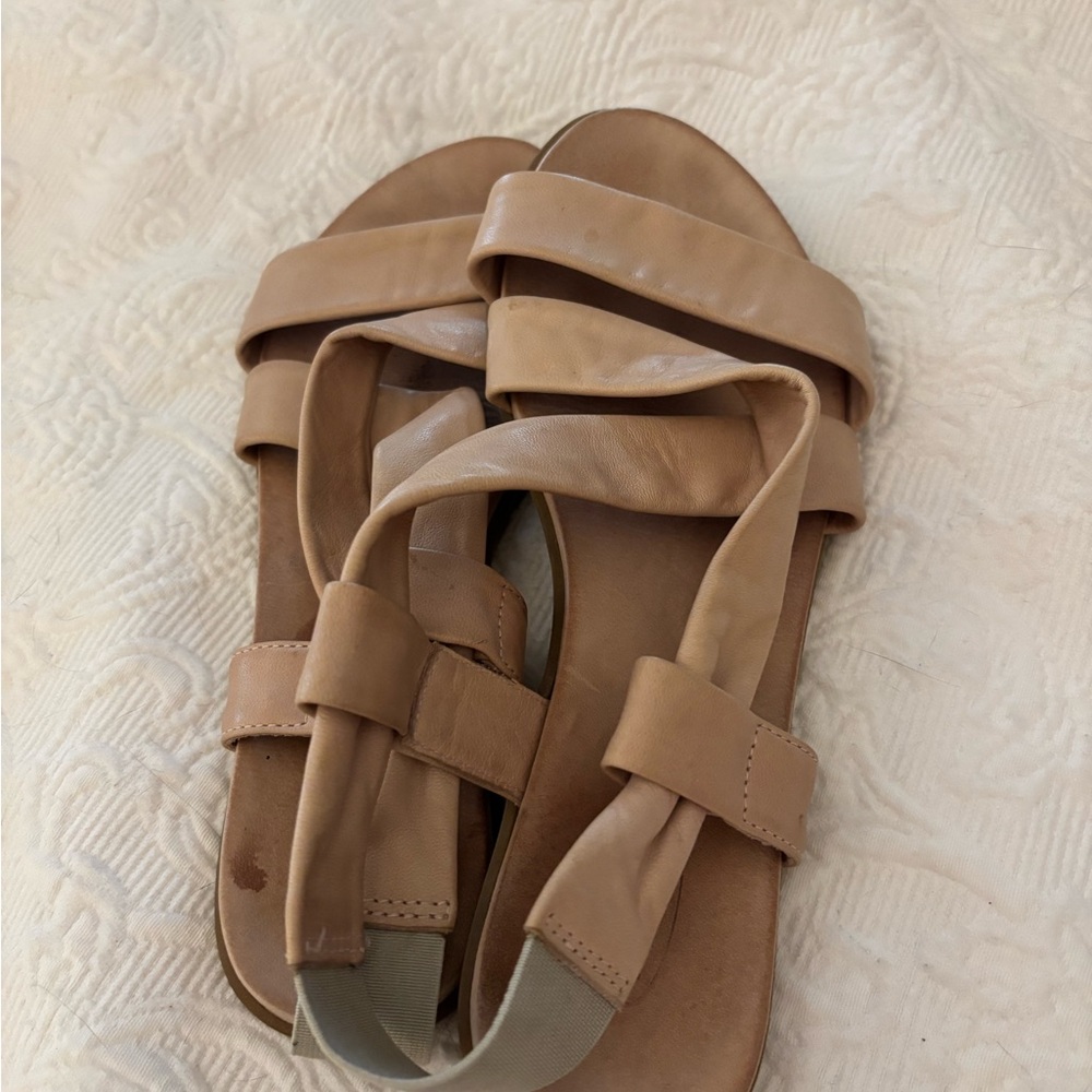 Sheridan Mia Beige Triple-Strap Slingback Sandals - Picture 4 of 4